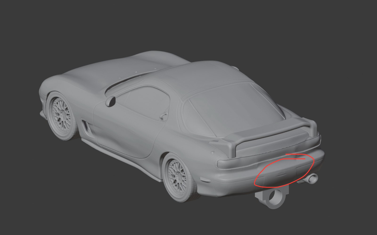 CAD underside development of the RX-7 prototype